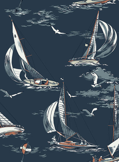 Maritime Tapete Sailboats von Boras - 8853-5218.1