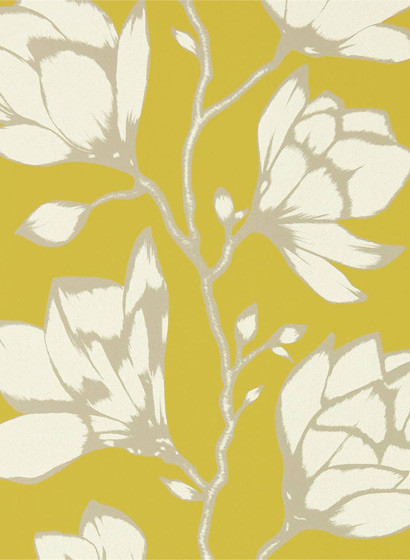 Florale Streifentapete Lustica von Harlequin - Saffron-5239.4