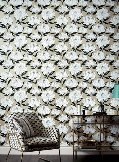 Chrysanthemen Tapete Sebal von Harlequin-5243 Chrysanthemen Tapete Sebal von Harlequin-5243