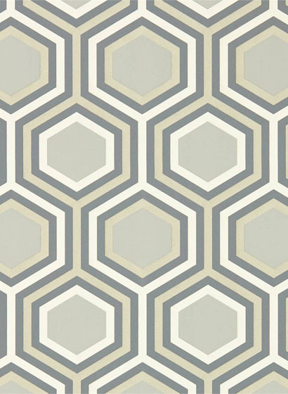 Hexagon Tapete Selo von Harlequin - Slate/ Platinum-5244.4 Hexagon Tapete Selo von Harlequin - Slate/ Platinum-5244.4