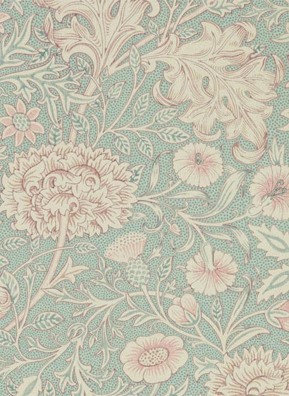 Morris & Co Wallpaper Double Bough Teal/ Rose-5276.1 Morris & Co Wallpaper Double Bough Teal/ Rose-5276.1