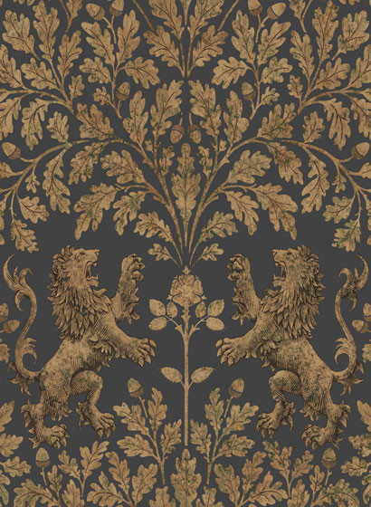 Tapete Boscobel Oak von Cole & Son - Metallic Gold on Black-5407.1 Tapete Boscobel Oak von Cole & Son - Metallic Gold on Black-5407.1