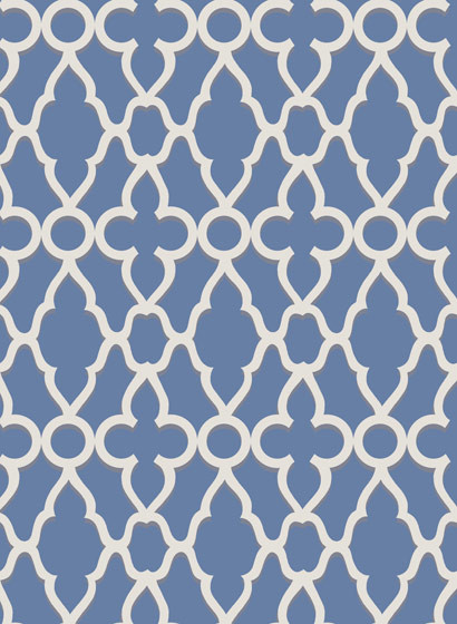 Gittertapete Treillage von Cole & Son - White on Hyacinth-5412.1