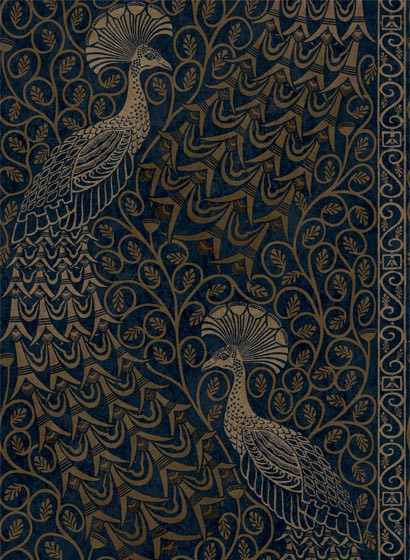 Tapete Pavo Parade von Cole & Son - Metallic Bronze/Midnight-5414.3