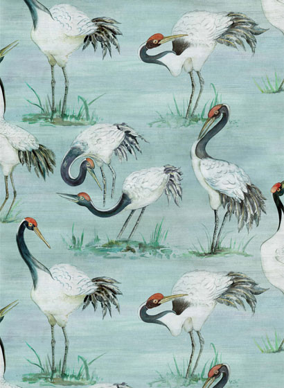 Osborne & Little Wallpaper Cranes-5478 Osborne & Little Wallpaper Cranes-5478