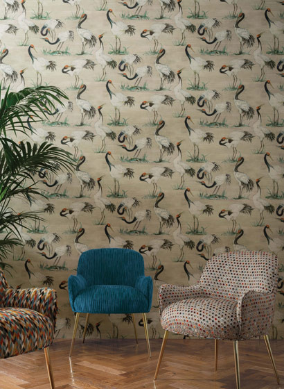 Osborne & Little Wallpaper Cranes-5478 Osborne & Little Wallpaper Cranes-5478