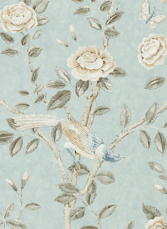 Sanderson Tapete Andhara - Dove/ Cream-5487.3 Sanderson Tapete Andhara - Dove/ Cream-5487.3