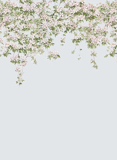 Sian Zeng Wandbild Clematis - Dusty Blue-5513.1