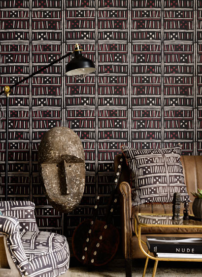 Mindthegap Papier peint Bogolanfini-5558 Mindthegap Papier peint Bogolanfini-5558