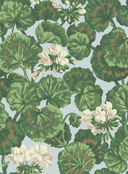 Tapete Geranium von Cole & Son - White/ Sage on Seafoam-5701.4 Tapete Geranium von Cole & Son - White/ Sage on Seafoam-5701.4