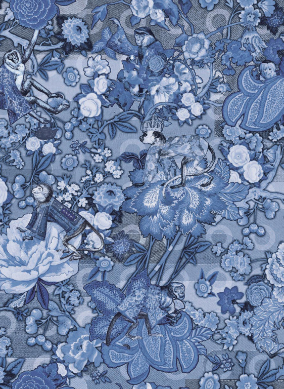 Tapete Rendezvous Tokyo Blue von Moooi - Ming Blue-5733.3 Tapete Rendezvous Tokyo Blue von Moooi - Ming Blue-5733.3