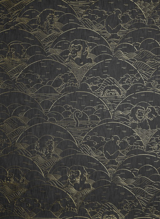 Moooi for Arte Papier peint Indigo Macaque-5737 Moooi for Arte Papier peint Indigo Macaque-5737