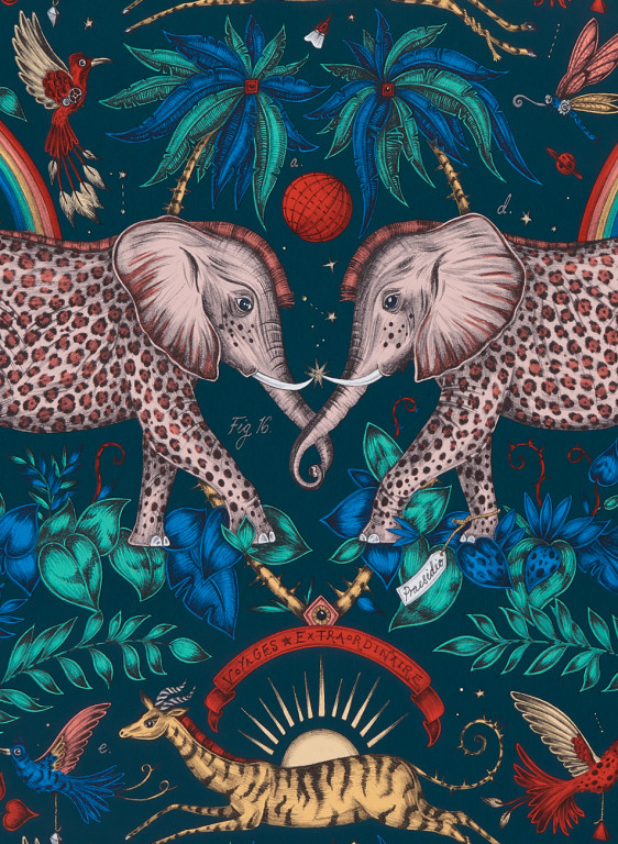 Clarke & Clarke Wallpaper Zambezi - Navy-5754.3