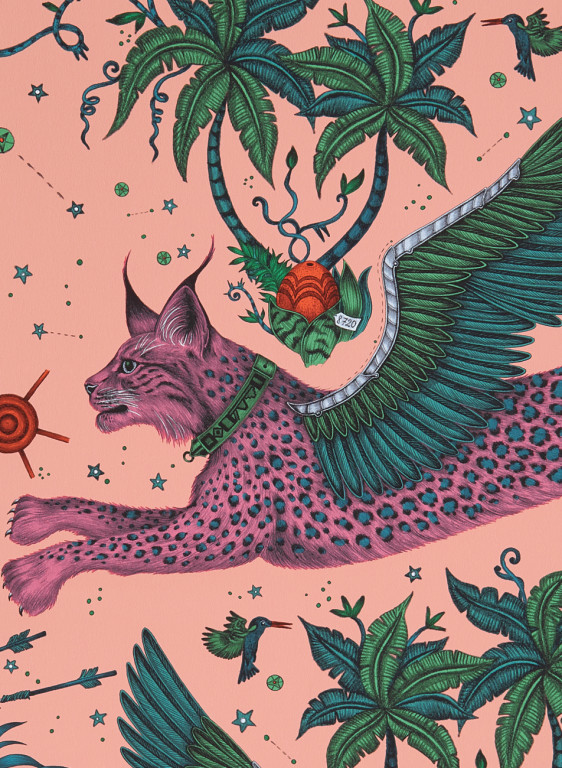 Clarke & Clarke Tapete Lynx - Coral-5755.3 Clarke & Clarke Tapete Lynx - Coral-5755.3