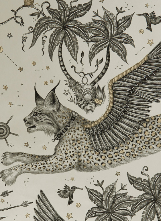 Clarke & Clarke Tapete Lynx - Gilver-5755.4 Clarke & Clarke Tapete Lynx - Gilver-5755.4