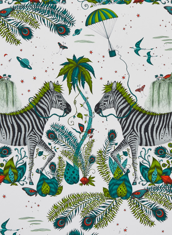 Clarke & Clarke Wallpaper Lost World - Green-5756.1