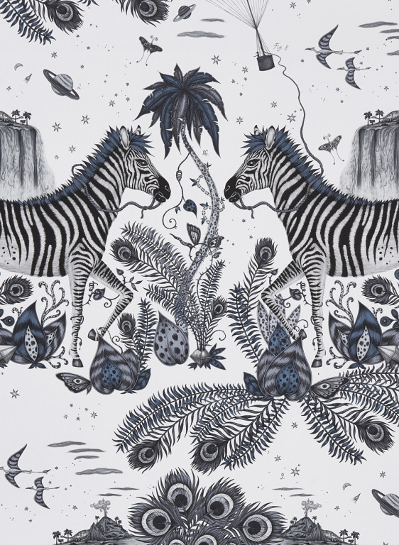 Clarke & Clarke Tapete Lost World - Blue-5756.5