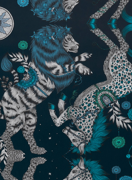 Clarke & Clarke Tapete Caspian - Navy-5757.4 Clarke & Clarke Tapete Caspian - Navy-5757.4