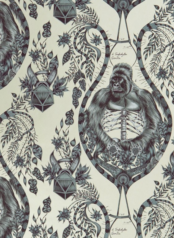 Clarke & Clarke Tapete Silverback - Gold-5758.2 Clarke & Clarke Tapete Silverback - Gold-5758.2