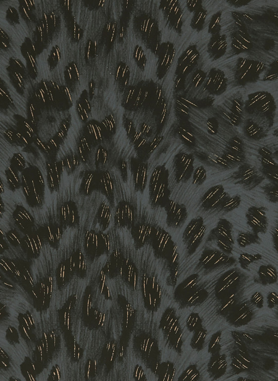 Clarke & Clarke Wallpaper Felis - Charcoal/ Rose Gold-5762.4 Clarke & Clarke Wallpaper Felis - Charcoal/ Rose Gold-5762.4