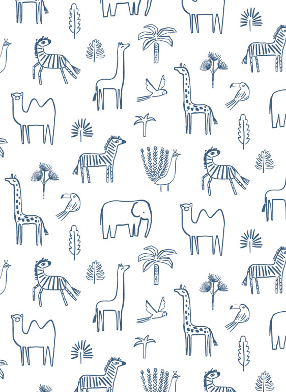 Harlequin Tapete Funky Jungle - Navy-5768.1