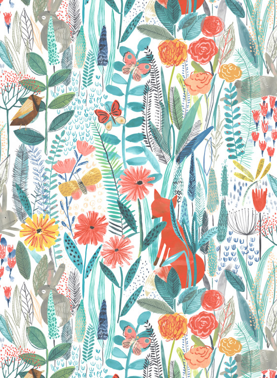 Harlequin Tapete Hide and Seek - Poppy/ Marine/ Ochre-5771.1 Harlequin Tapete Hide and Seek - Poppy/ Marine/ Ochre-5771.1