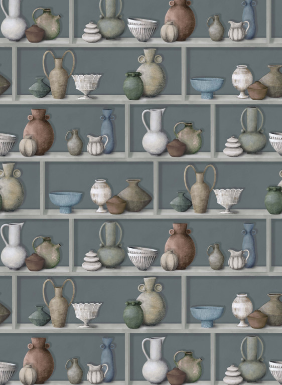 Osborne & Little Tapete Raku - Celadon/ Ivory/ Terracotta-5825.3 Osborne & Little Tapete Raku - Celadon/ Ivory/ Terracotta-5825.3