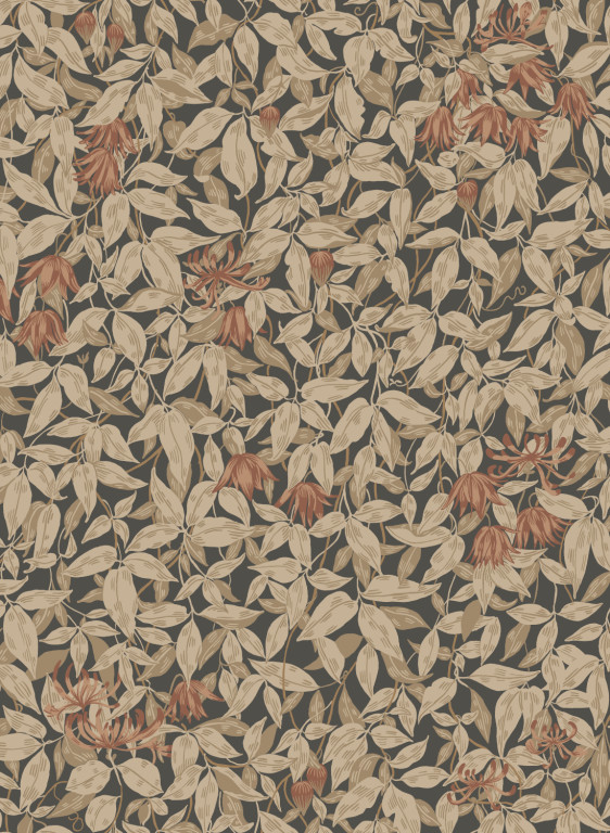 Sandberg Wallpaper Linnea - Charcoal-5848.6