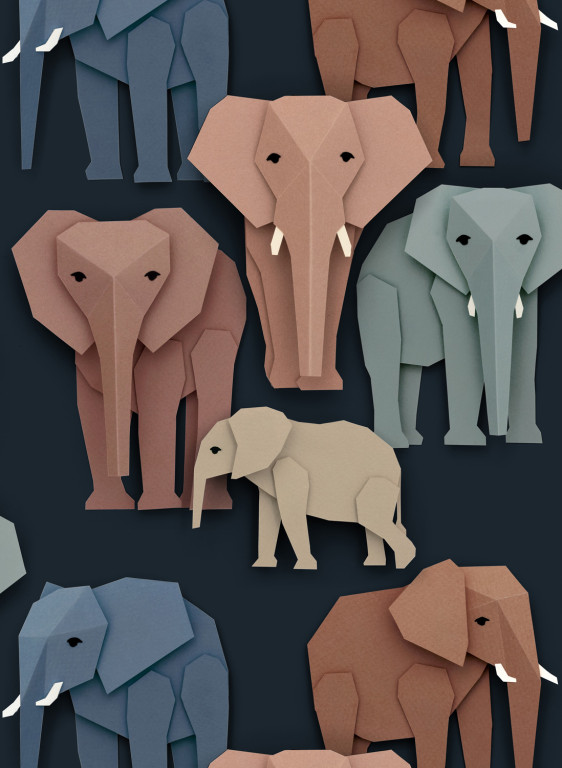 studio ditte Papier peint Elephant-5852 studio ditte Papier peint Elephant-5852