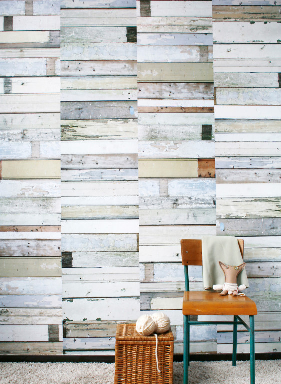 studio ditte Papier peint Scrapwood White-5883 studio ditte Papier peint Scrapwood White-5883