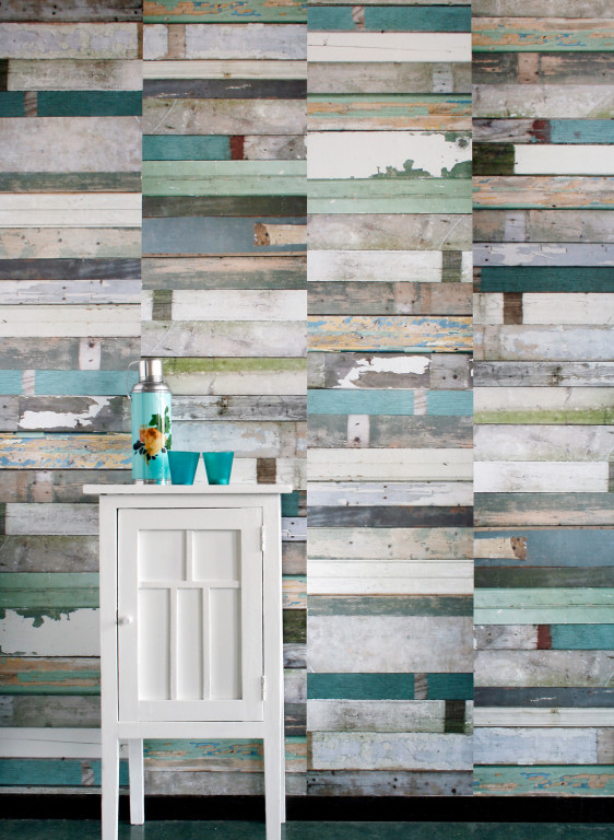 studio ditte Papier peint Scrapwood Green-5884 studio ditte Papier peint Scrapwood Green-5884