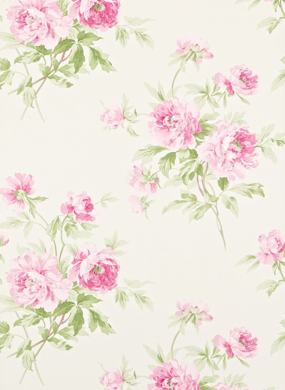 Sanderson Papier peint Adele - Raspberry/ Ivory-5918.3 Sanderson Papier peint Adele - Raspberry/ Ivory-5918.3
