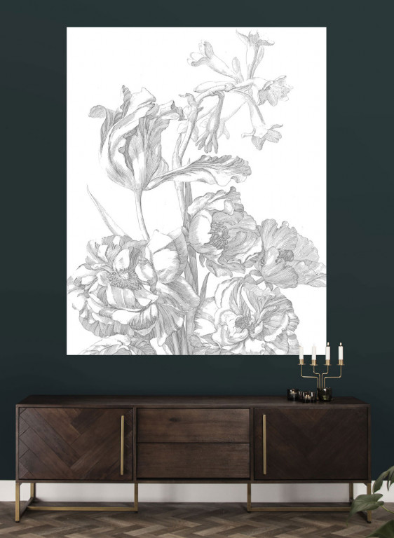KEK Amsterdam Carta da parati panoramica Engraved Flowers 4-6088 KEK Amsterdam Carta da parati panoramica Engraved Flowers 4-6088