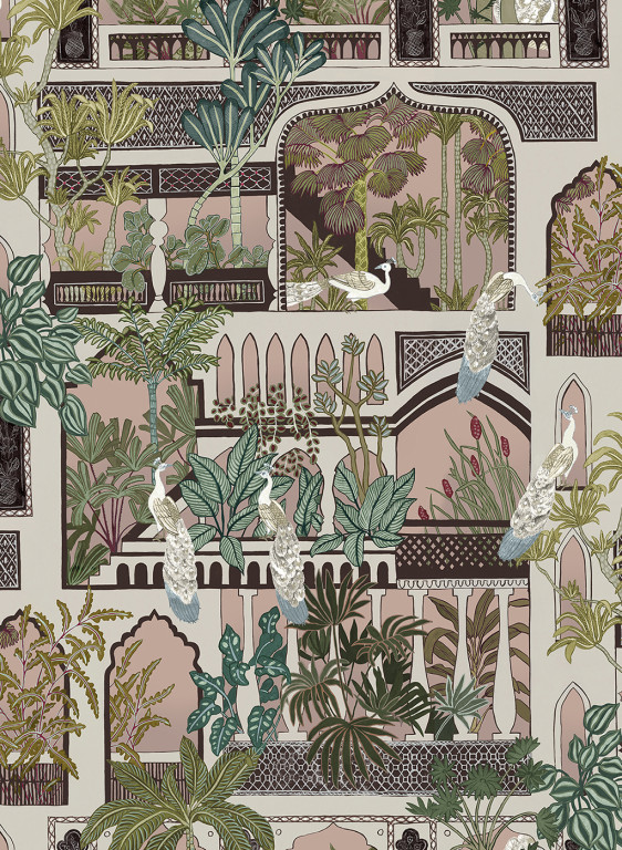 Josephine Munsey Tapete Peacock Arches - Blush Pink-6526.1 Josephine Munsey Tapete Peacock Arches - Blush Pink-6526.1