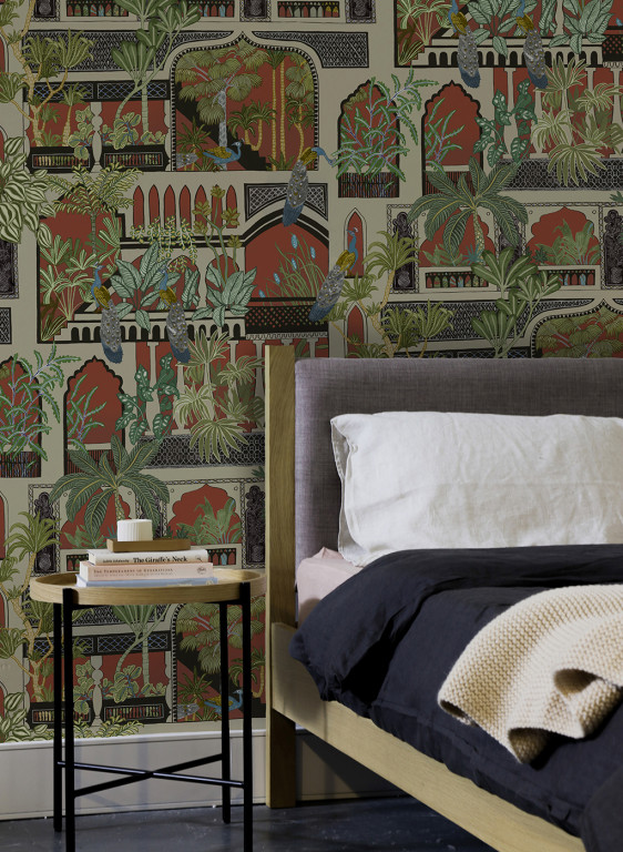 Josephine Munsey Wallpaper Peacock Arches-6526 Josephine Munsey Wallpaper Peacock Arches-6526