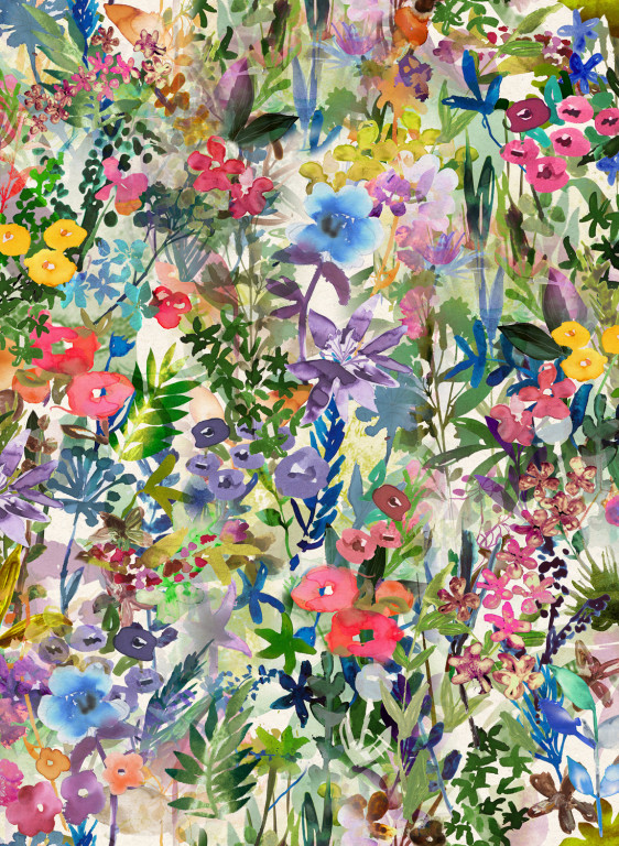 Rebel Walls Tapete Poppy Meadow - Rainbow-6685.1 Rebel Walls Tapete Poppy Meadow - Rainbow-6685.1