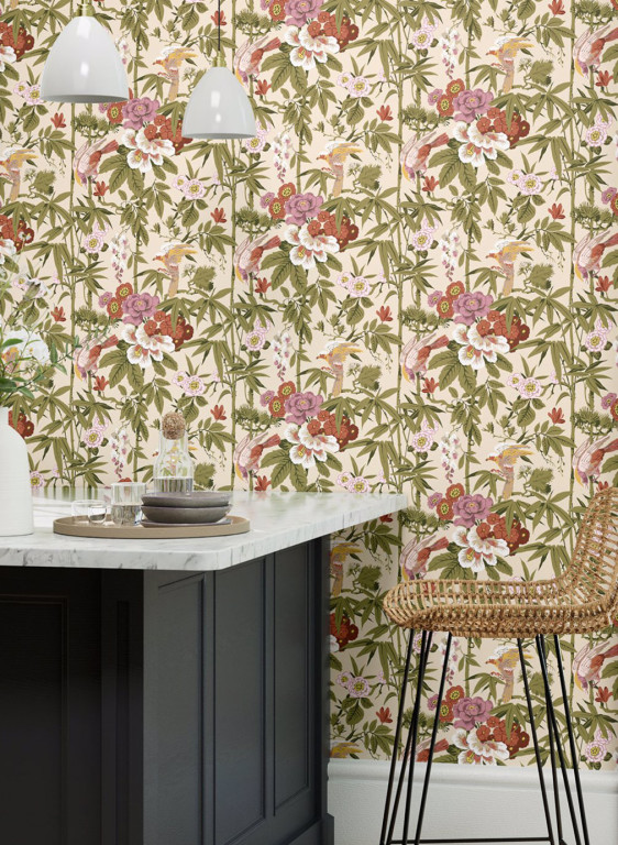 Sanderson Tapete Bamboo and Birds-6707 Sanderson Tapete Bamboo and Birds-6707