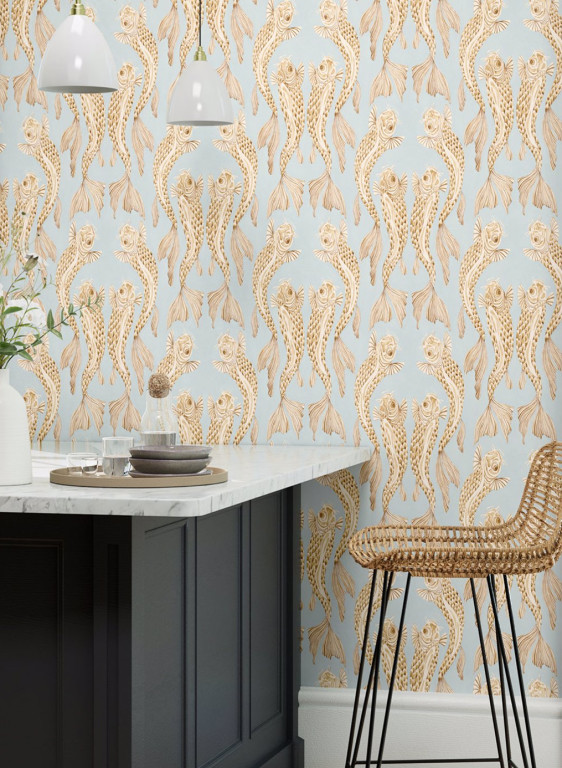 Sanderson Carta da parati Voyaging Koi-6714 Sanderson Carta da parati Voyaging Koi-6714