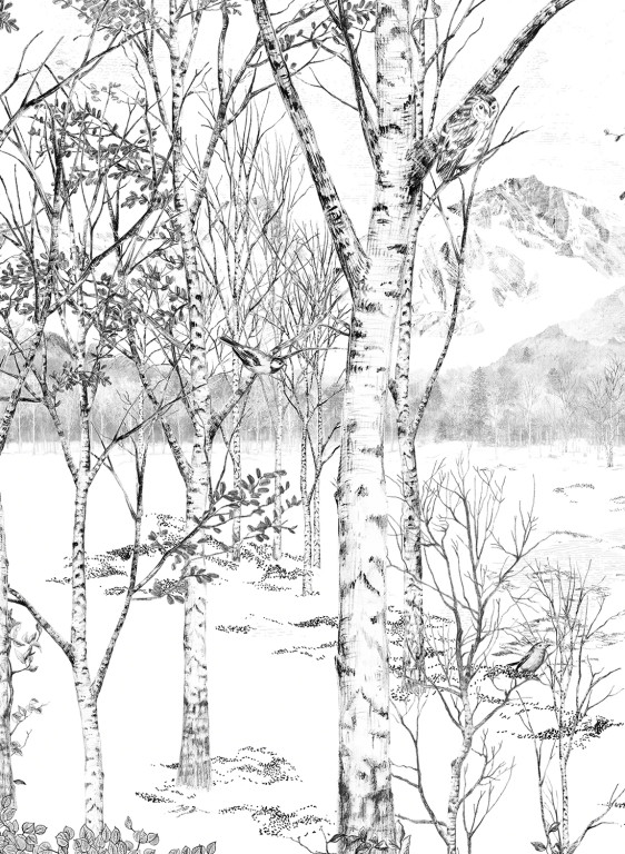 Isidore Leroy Papier peint panoramique Nunavut Grisaille-6720 Isidore Leroy Papier peint panoramique Nunavut Grisaille-6720