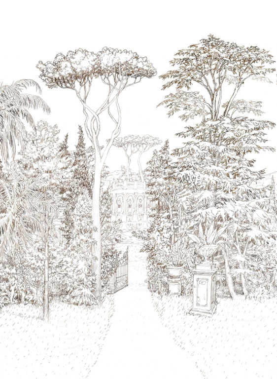Isidore Leroy Papier peint panoramique Jardin Baroque-6742 Isidore Leroy Papier peint panoramique Jardin Baroque-6742