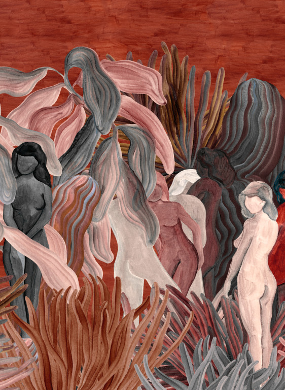 Arte International Papier peint panoramique Secret Silhouettes - Saffron-6801.1 Arte International Papier peint panoramique Secret Silhouettes - Saffron-6801.1