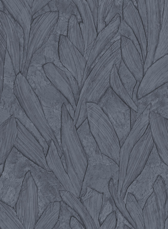 Arte International Carta da parati Piante - Ink Blue-6890.8