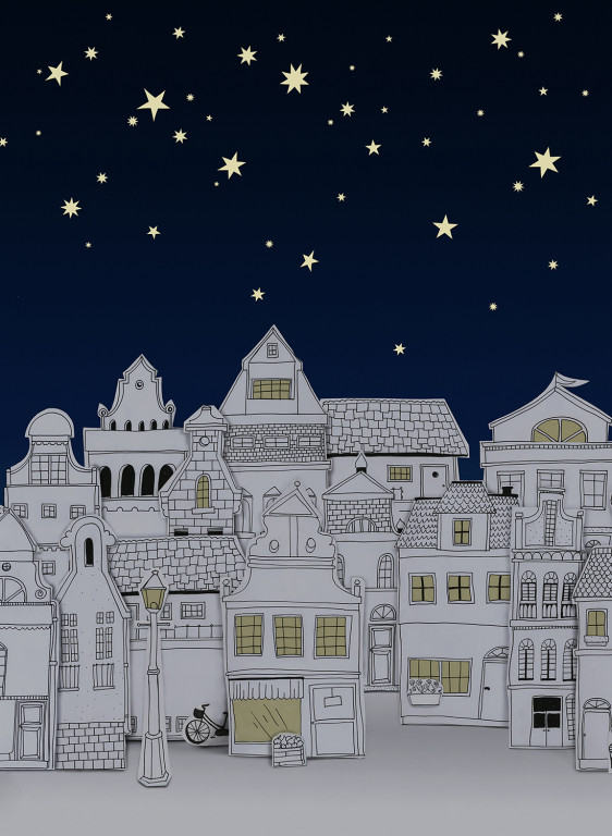 Rebel Walls Wandbild Star Town-6924 Rebel Walls Wandbild Star Town-6924