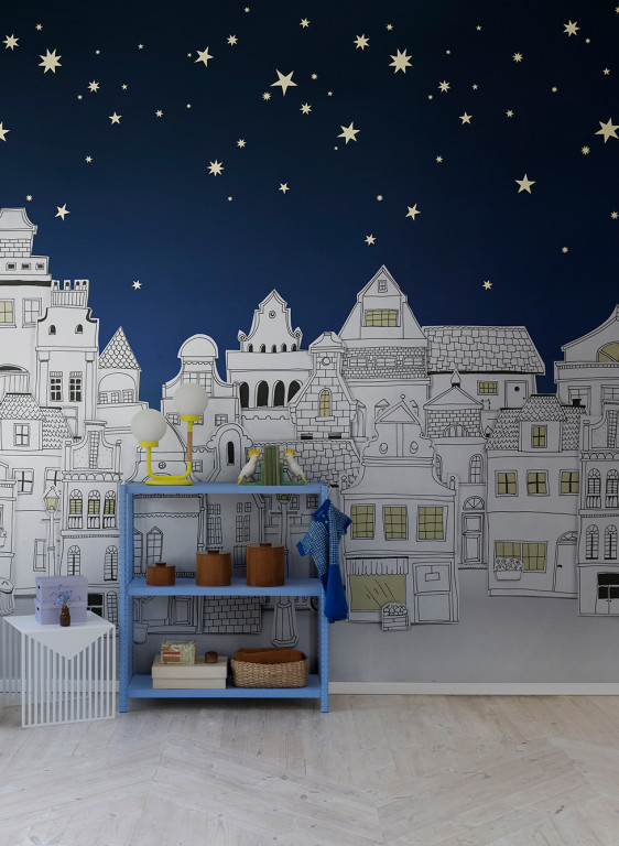 Rebel Walls Wandbild Star Town-6924 Rebel Walls Wandbild Star Town-6924