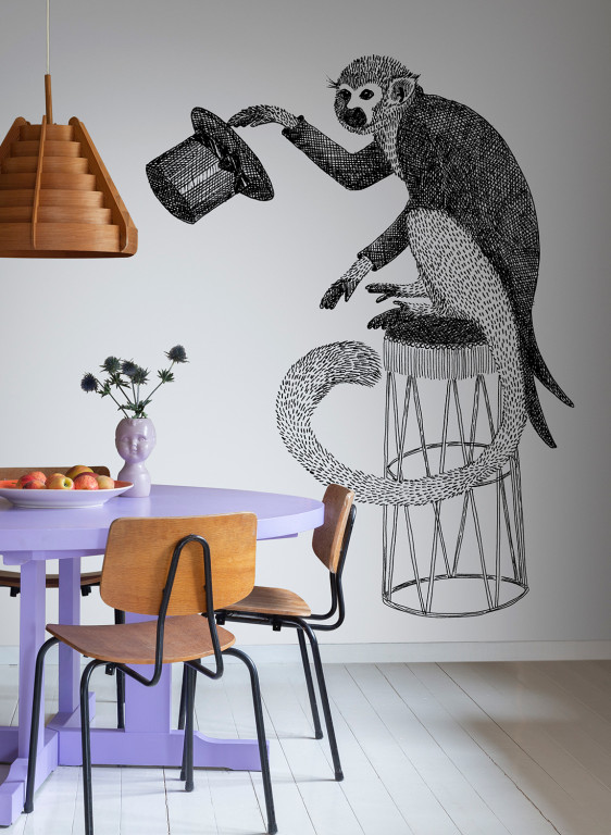 Rebel Walls Wandbild Circus Animal Mr Monkey-6932 Rebel Walls Wandbild Circus Animal Mr Monkey-6932
