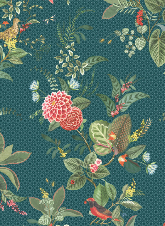 Florale Tapete Floris von Eijffinger - Blau-7051.1 Florale Tapete Floris von Eijffinger - Blau-7051.1