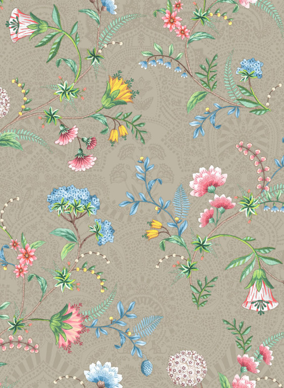 Florale Tapete La Majorelle von Eijffinger - Grau-7052.2 Florale Tapete La Majorelle von Eijffinger - Grau-7052.2