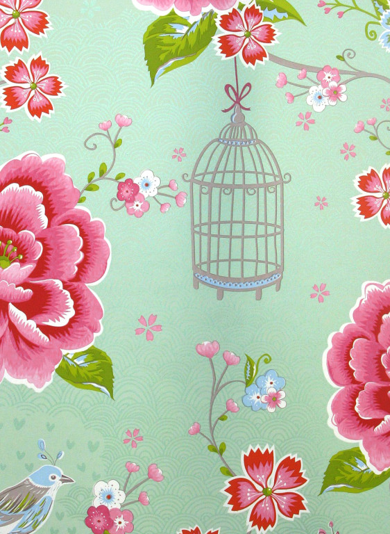 Florale Tapete Birds in Paradise von Eijffinger - Grün-7056.3 Florale Tapete Birds in Paradise von Eijffinger - Grün-7056.3