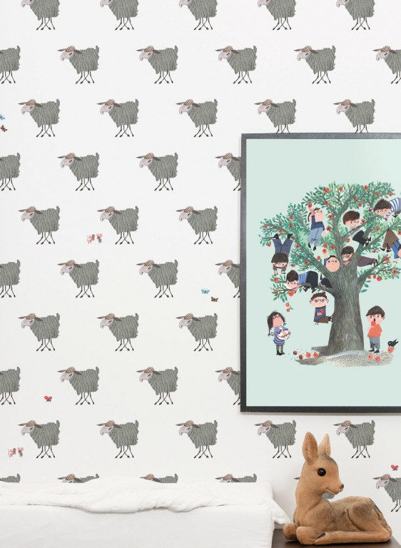 KEK Amsterdam Papier peint Sheep-7199 KEK Amsterdam Papier peint Sheep-7199