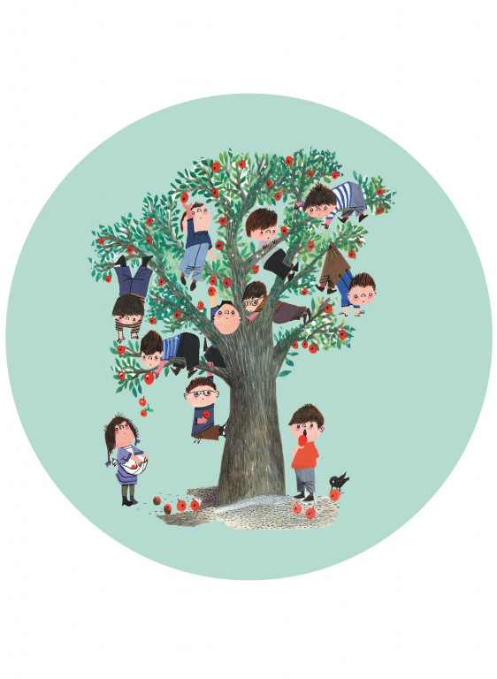 KEK Amsterdam Carta da parati panoramica Apple Tree Circle-7213